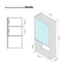 Armário Para Banheiro Com Espelho Mênfis Branco 27cm