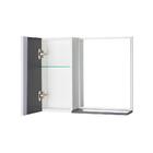 Armário Para Banheiro Com Espelho Preto E Branco Barra Vertic