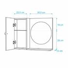 Armário Para Banheiro Com Espelho Redondo Cor Madeira Clara