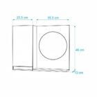 Armário Para Banheiro Com Espelho Redondo Freijó Com Puxador