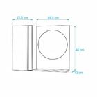 Armário Para Banheiro Com Espelho Redondo Preto Barra Vertical