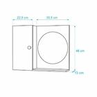 Armário Para Banheiro Com Espelho Redondo Vermelho