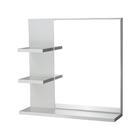 Armário Para Banheiro Com Espelho Viena Branco 45cm