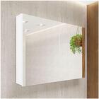 Armário Para Banheiro Com Espelhos Malbec 100x72cm Móveis Bosi