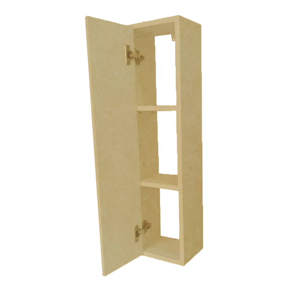 Armário Para Banheiro Com Nicho Toalheiro Em Mdf - Natural