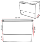 Armário Para Banheiro Gabinete Suspenso Com uba 60cm Canela/B