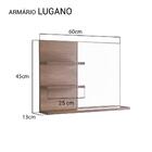 Armário Para Banheiro Lugano Carvalho 60 X 45cm