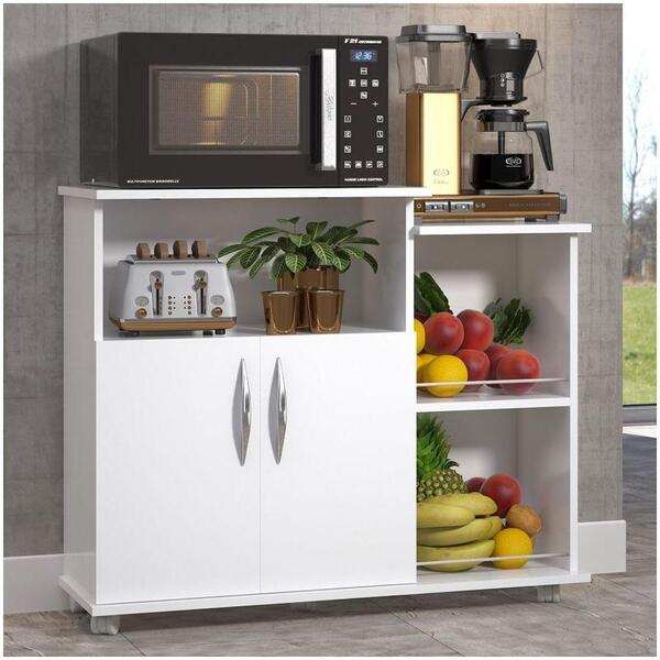 Armário Para Banheiro Multiuso Duas Portas Tampo Branco