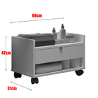 Armário Para Banheiro Prisma Com Nicho E Gaveta - Jm3 Branco/