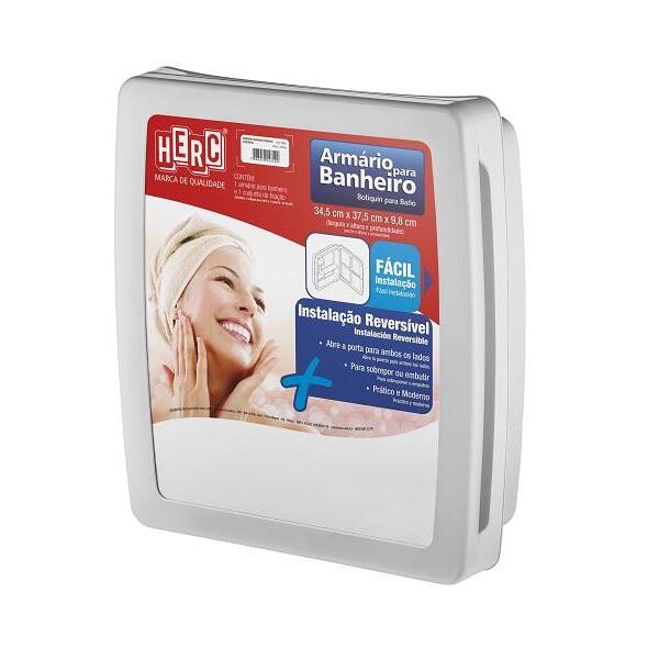 Armário Para Banheiro Pvc Cinza Claro Herc