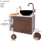 Armário Para Banheiro Suspenso Gabinete Com Cuba Completo 60c