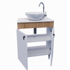 Armário Para Banheiro Suspenso Lavabo 60cm Com Cuba e Com Pés