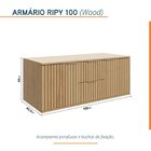 Armário Para Banheiro Suspenso Ripy 100cm Wood