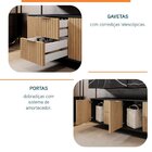 Armário Para Banheiro Suspenso Ripy 120cm Preto