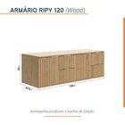 Armário Para Banheiro Suspenso Ripy 120cm Wood