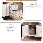 Armário Para Banheiro Suspenso Ripy 60cm Branco