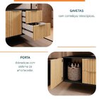 Armário Para Banheiro Suspenso Ripy 60cm Preto