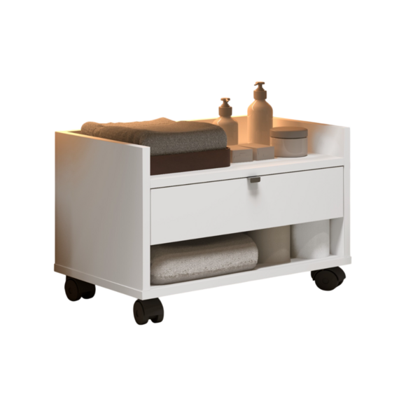 Armário Para Banheiro Uma Gaveta E Um Nicho Amplo Prisma - Jm