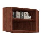 Armário Para Canto Obliquo Lapis Nogueira Off White