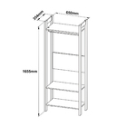 Armário para Closet  165,5X65X35,4cm Branco TecnoMobili
