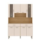 Armário Para Cozinha 100% Mdf 8 Portas Golden Plus Freijó / S