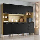 Armário Para Cozinha 10 Portas 2 Gavetas Balcão Com Tampo Int