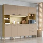 Armário Para Cozinha 10 Portas 2 Gavetas Balcão Com Tampo Int