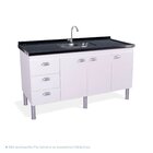 Armário Para Cozinha 114 Cm 3 Portas 3 Gavetas São Luis Branco