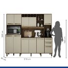 Armário Para Cozinha 11 Portas 2 Gavetas Petra Valdemóveis Ip