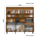 Armário Para Cozinha 12 Portas 1 Gaveta Clara Yescasa Carvalh