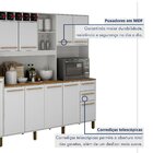 Armário Para Cozinha 13 Portas 2 Gavetas Agata  Branco