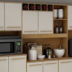 Armário Para Cozinha 13 Portas 2 Gavetas Agata  Cinamomo/off