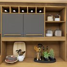 Armário Para Cozinha 13 Portas 2 Gavetas Ágata Cinamomo/grafi