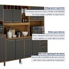 Armário Para Cozinha 13 Portas 2 Gavetas Agata Cinamomo/grafi