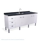 Armário Para Cozinha 194 Cm 4 Portas 3 Gavetas São Luis Branco