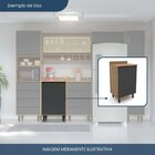 Armário Para Cozinha 1 Porta Confort   Cinamomo/grafite