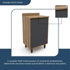 Armário Para Cozinha 1 Porta Confort   Cinamomo/grafite