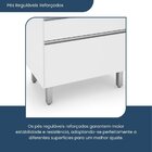 Armário Para Cozinha 2 Gavetas 1 Gavetão Top Class   Branco