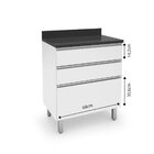 Armário Para Cozinha 2 Gavetas 1 Gavetão Top Class   Branco