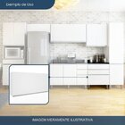 Armário Para Cozinha 2 Gavetas 1 Gavetão Top Class   Branco