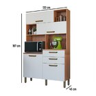 Armário Para Cozinha 2 Portas 2 Portas Basculantes 2 Gavetas