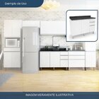 Armário Para Cozinha 2 Portas 3 Gavetas Top Class   Branco