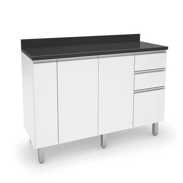 Armário Para Cozinha 2 Portas 3 Gavetas Top Class Batrol Móve
