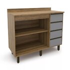 Armário Para Cozinha 2 Portas 4 Gavetas Confort Batrol Móveis