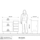 Armário Para Cozinha 2 Portas 4 Gavetas Confort Batrol Móveis