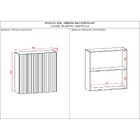 Armário Para Cozinha 2 Portas 80,5cm X 80cm Art Freijó/ Risca