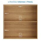 Armário Para Cozinha 2 Portas 80,5cm X 80cm Art Freijó/ Risca