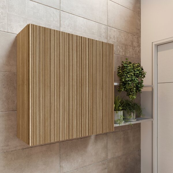 Armário Para Cozinha 2 Portas 80,5cm X 80cm Art Freijó/ Risca