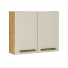 Armário Para Cozinha 2 Portas 80cm Pérola Cinamomo/off White