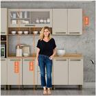 Armário Para Cozinha 2 Portas 80cm Pérola Cinamomo/off White